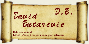 David Butarević vizit kartica